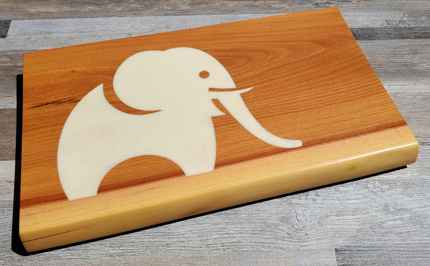 Custom Made Resin Faux Ivory Elephant Charcuterie Board