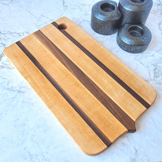 Penelope Badge Shield Side Grain Cutting Board