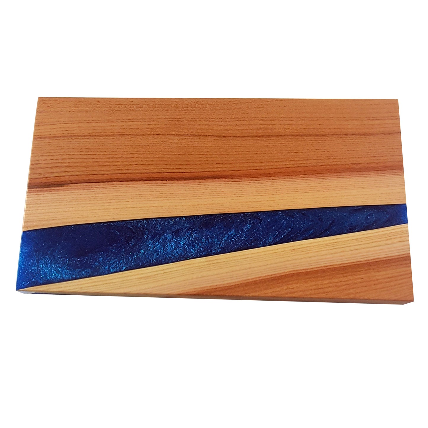 Granger Live Edge Blue Resin Charcuterie Serving Board