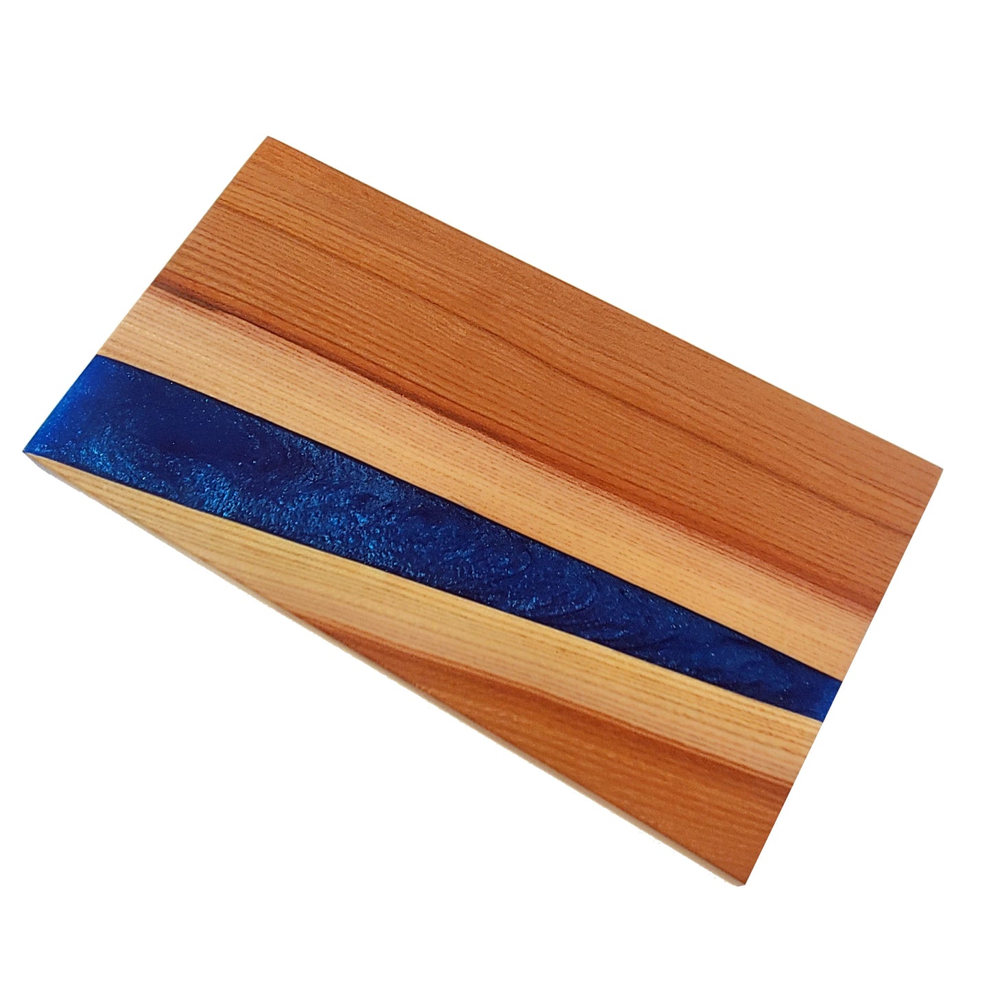 Granger Live Edge Blue Resin Charcuterie Serving Board