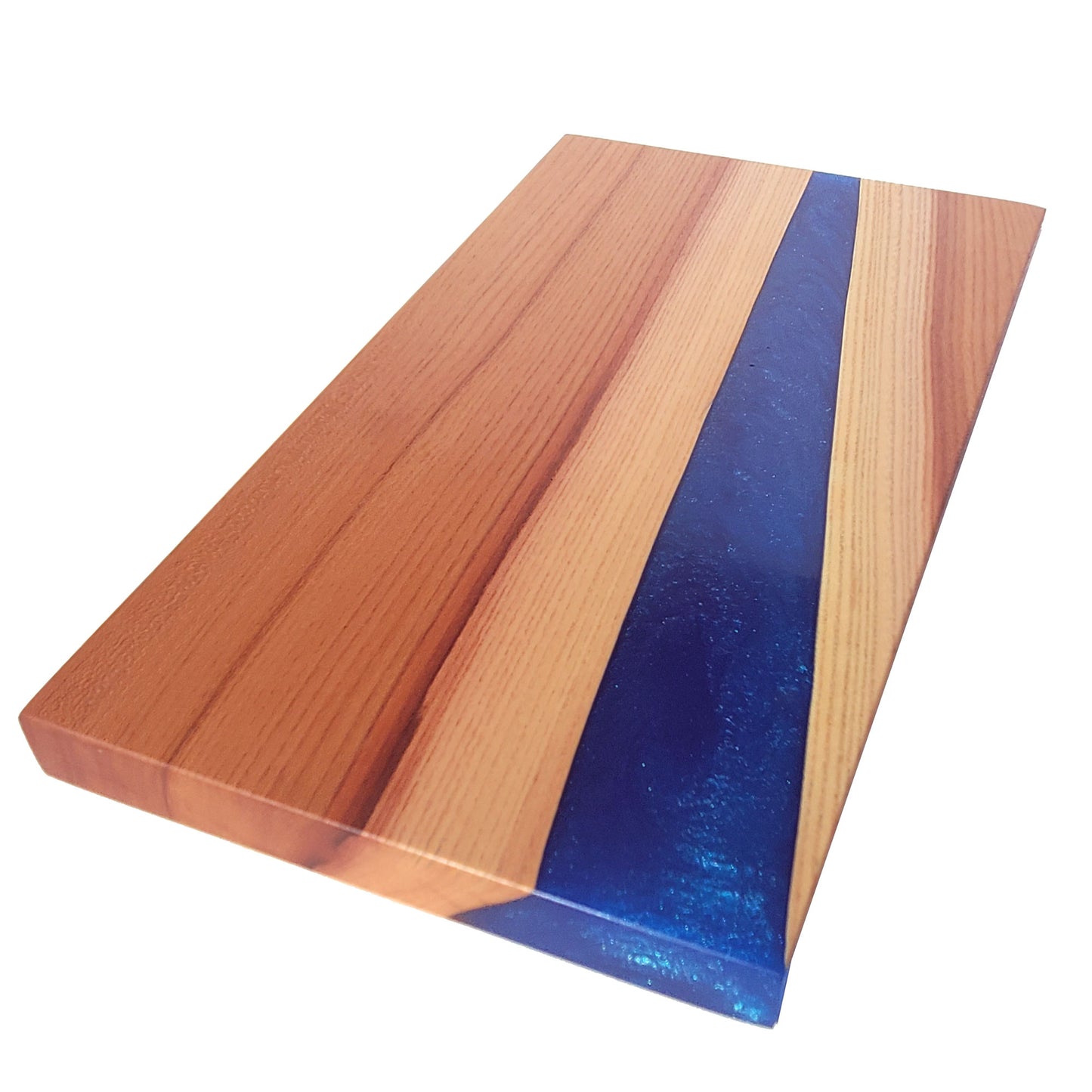 Granger Live Edge Blue Resin Charcuterie Serving Board