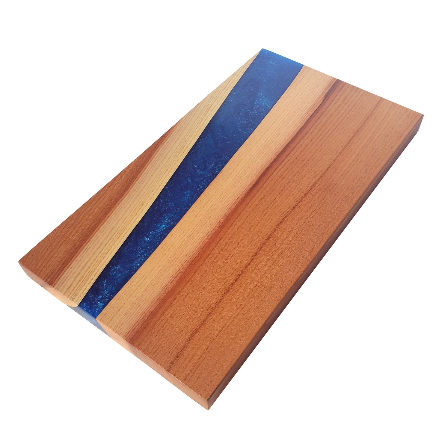 Granger Live Edge Blue Resin Charcuterie Serving Board