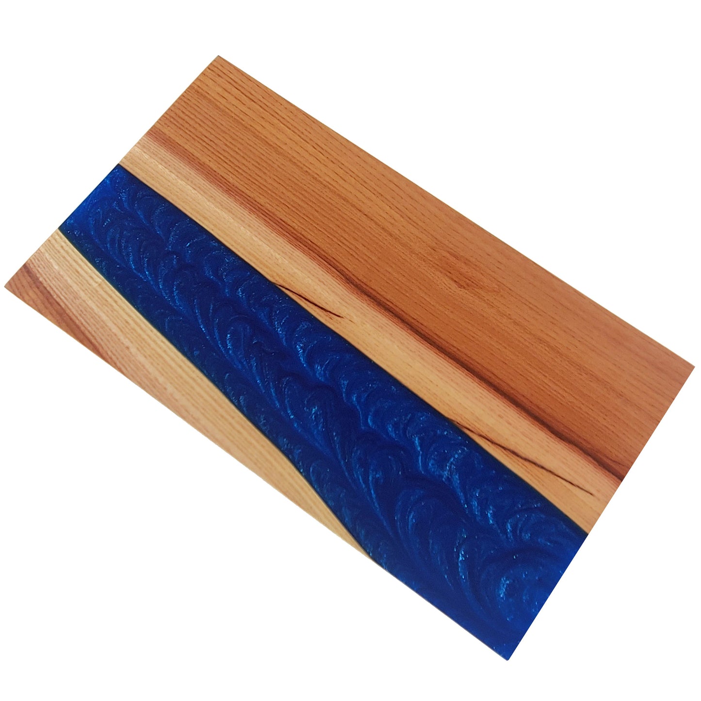 Granger Live Edge Blue Resin Charcuterie Serving Board