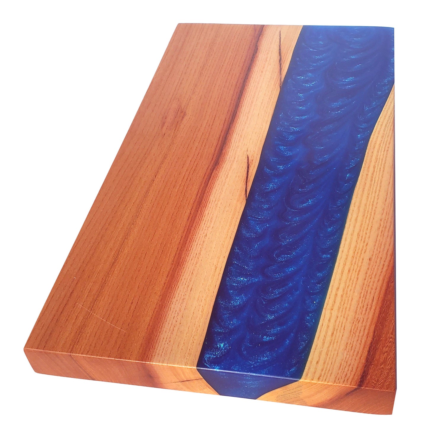 Granger Live Edge Blue Resin Charcuterie Serving Board