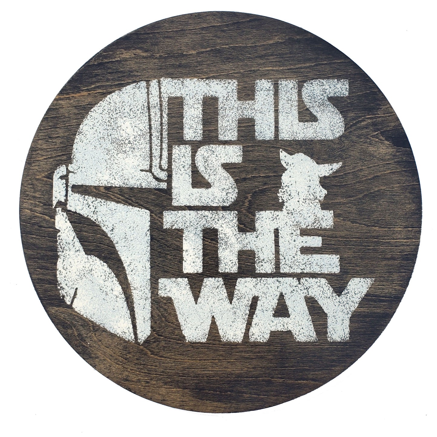 The Mandalorian "This is the way" Inspired Wood Wall Art, 12" Round