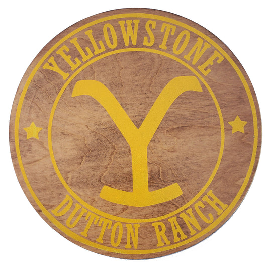 Yellowstone Dutton Ranch Inspired Wood Wall Art, 12" Round