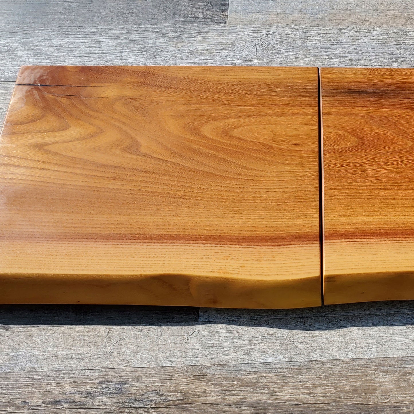 Plentiful 2 Piece Chinese Elm Charcuterie Serving Board with Feet