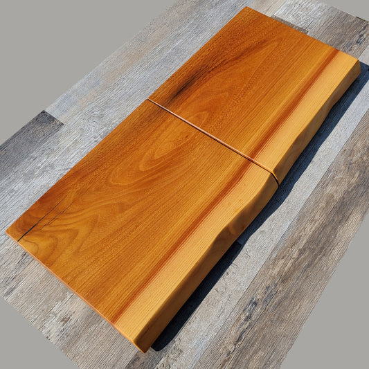 Plentiful 2 Piece Chinese Elm Charcuterie Serving Board with Feet