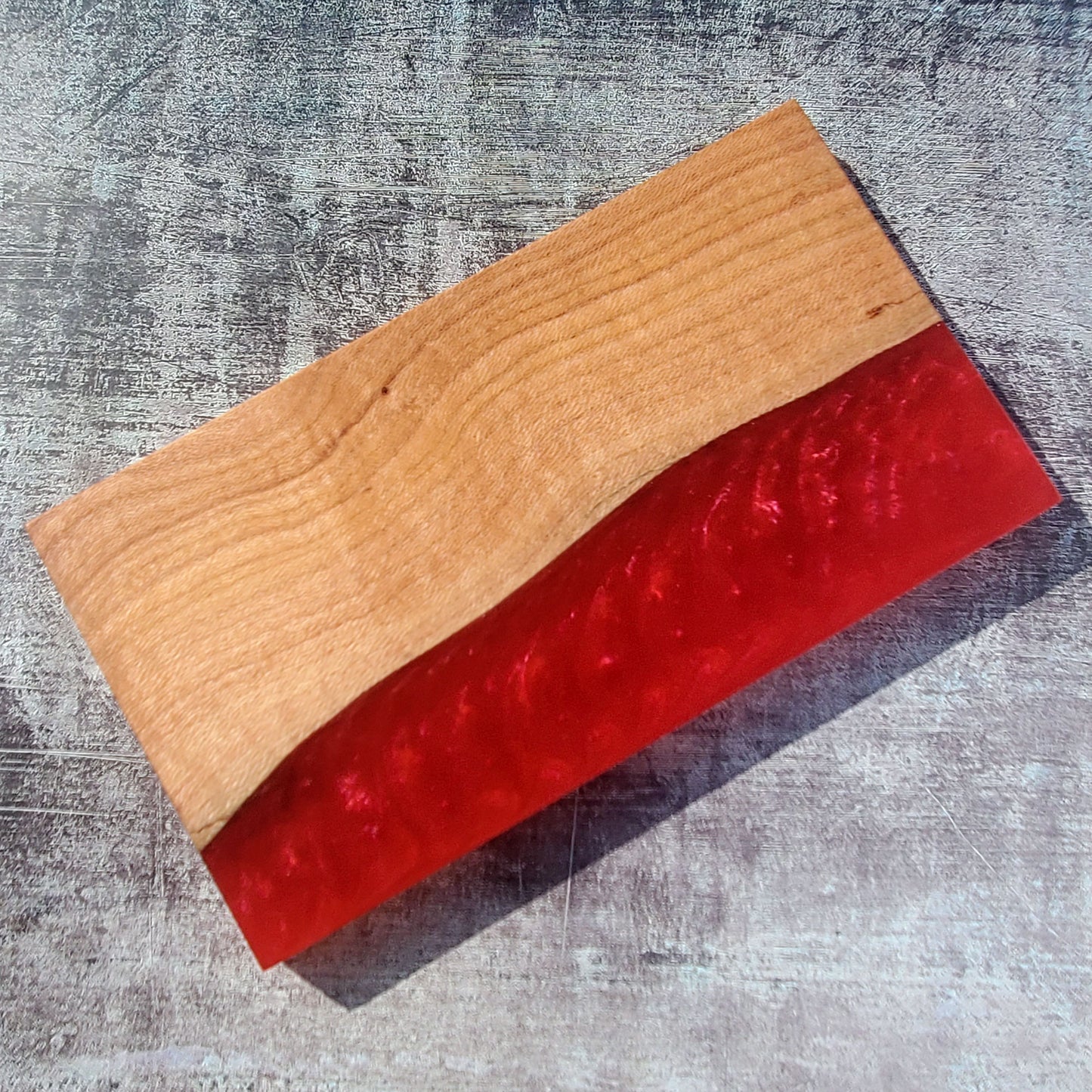 Severus Live Edge Red Resin Charcuterie Serving Board